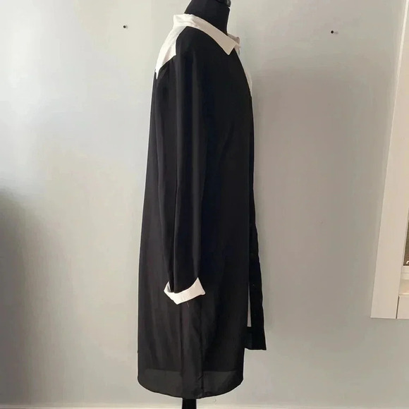 Katherine Barclay  |Long Sleeve Silk Blend Shirt Dress - Picture 6 of 11